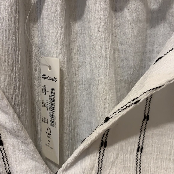 MADEWELL Tie- Neck Tunic Top - Picture 3 of 11